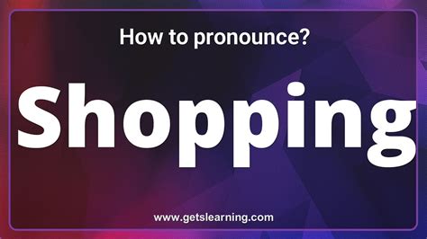 shopper pronunciation.